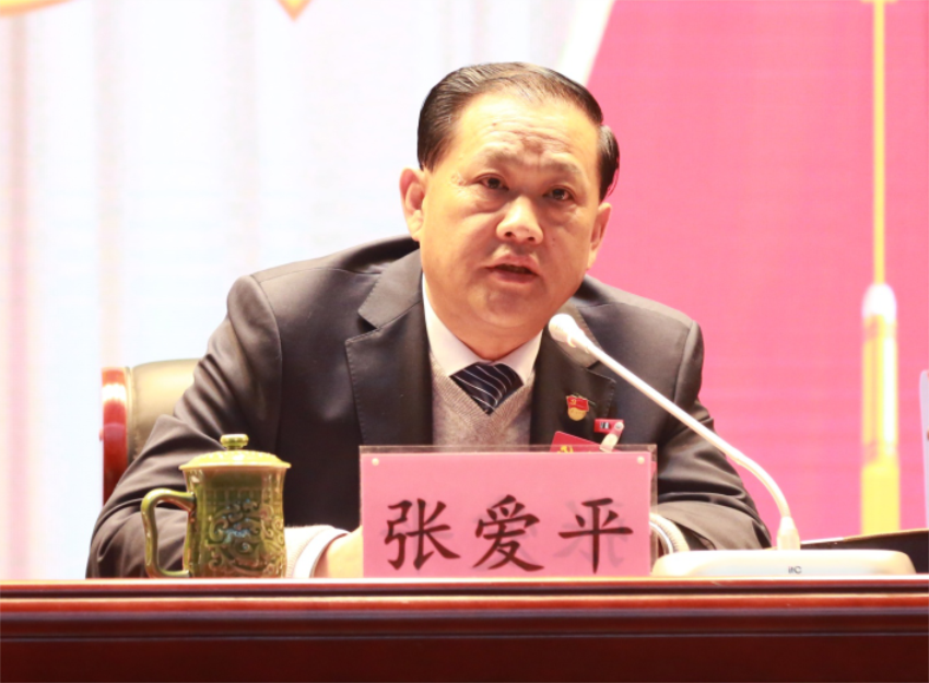 张爱平同志宣读中共爱游戏网页版第一届党委成员分工及纪委成员分工